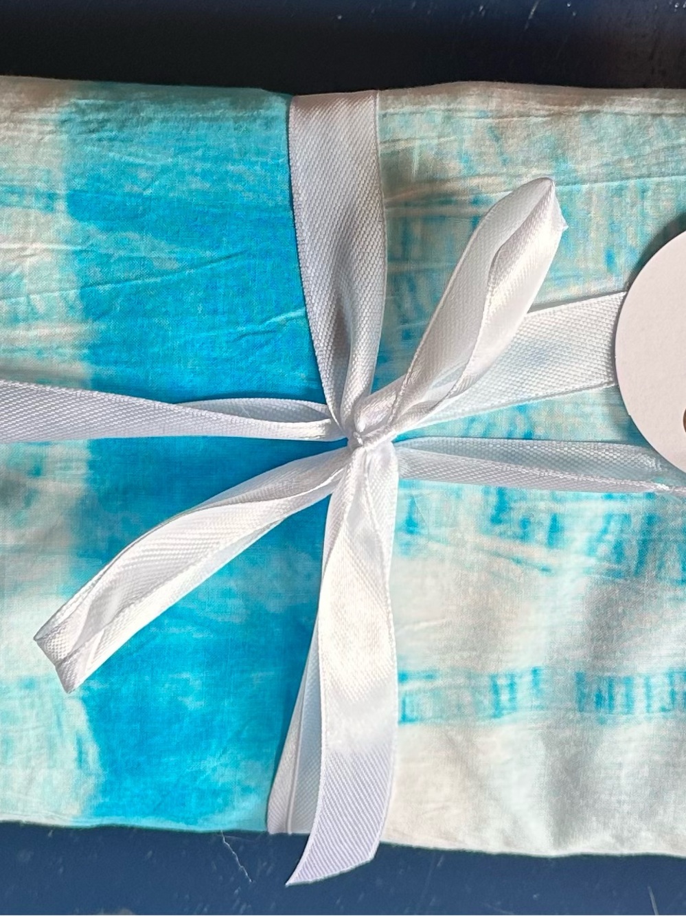 Turquoise Tie-Dye Cotton fabric- 4 meters